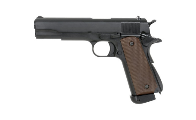 Страйкбольный пистолет Colt 1911, CO2, чёрный (KJW)