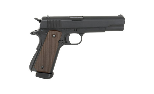 Страйкбольный пистолет Colt 1911, CO2, чёрный (KJW)