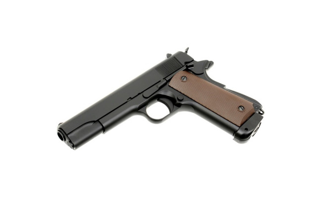 Страйкбольный пистолет Colt 1911, CO2, чёрный (KJW)
